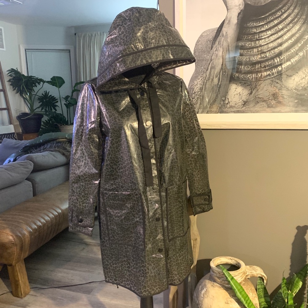 Semi-transparent Leopard Print Raincoat. BRAND NEW